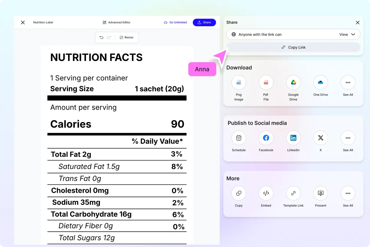 Free AI Nutrition Label Generator, Free Nutrition Label Maker Online